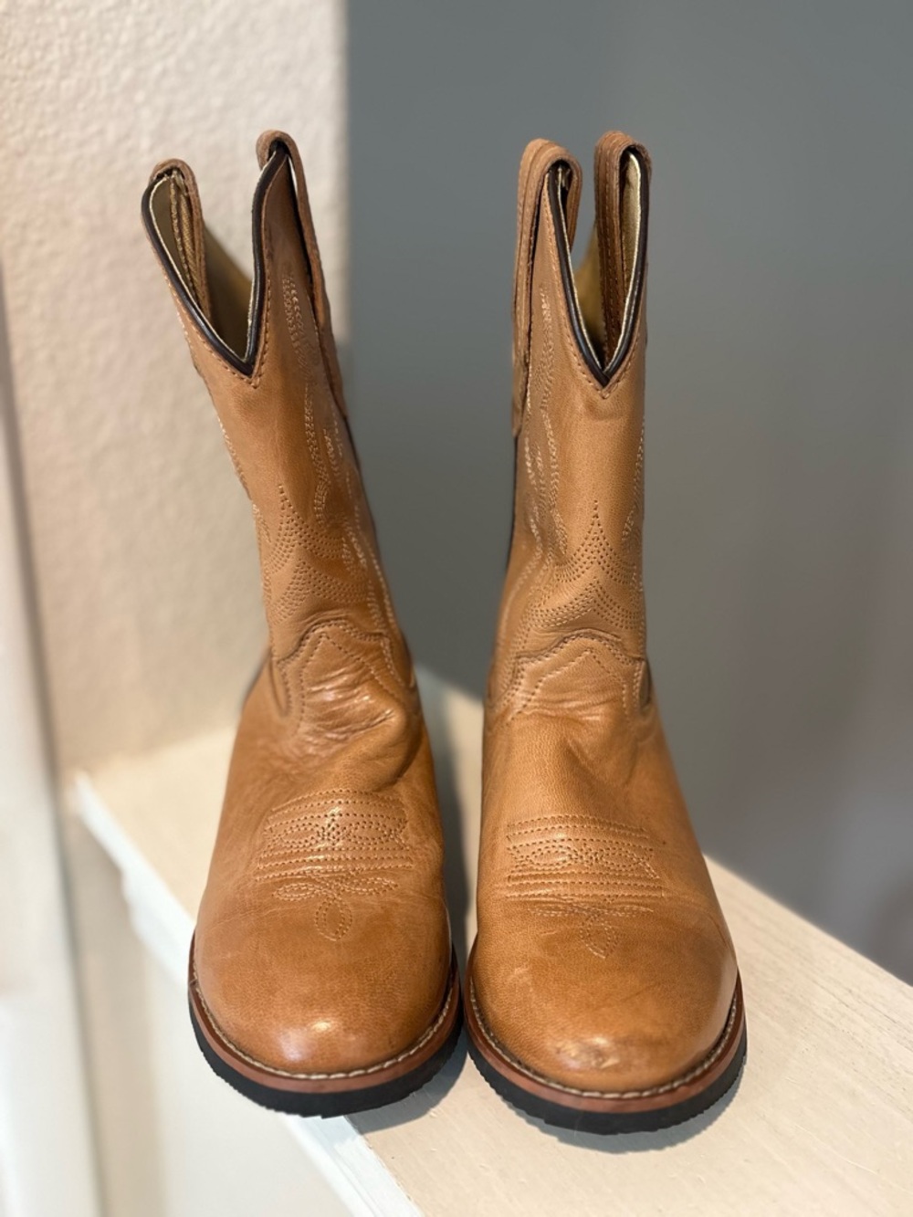 Cody James Western Boots Boys Youth Size 3 D Leather Brown Almond Toe 43134C - Picture 6 of 10